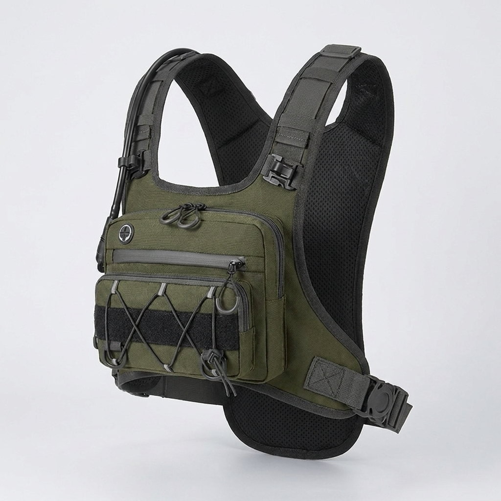HydraKor Vest Olive Green colorway front view