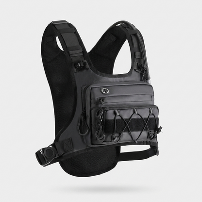 HydraKor Vest Black Leather colorway front view